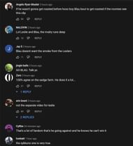 Fans in the YouTube comments section reacting to the streamers' banter (Images via Offline TV & Friends Fans/YouTube)